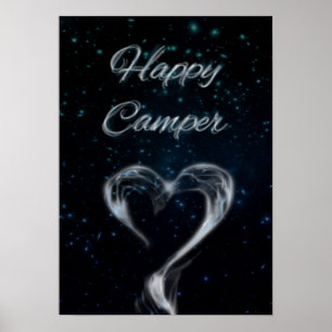 happy camper love smoke poster