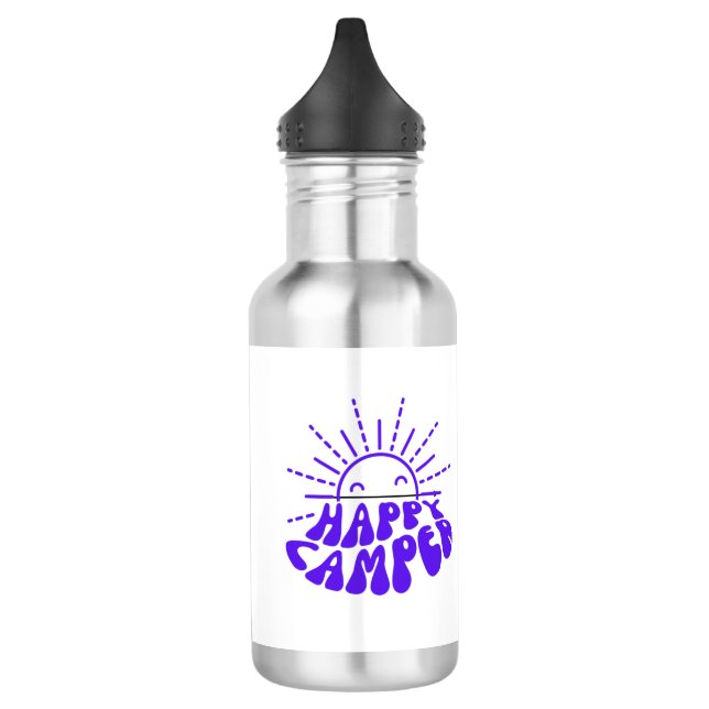 Happy Camper on a  532 Ml Water Bottle (Left)