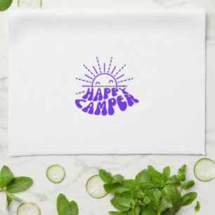 Happy Camper on a Tea Towel