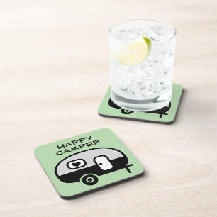 Happy Camper plastic coaster for trailer home