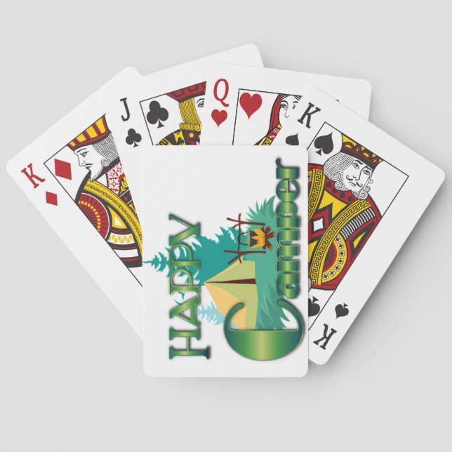 Happy Camper playing deck Playing Cards (Back)