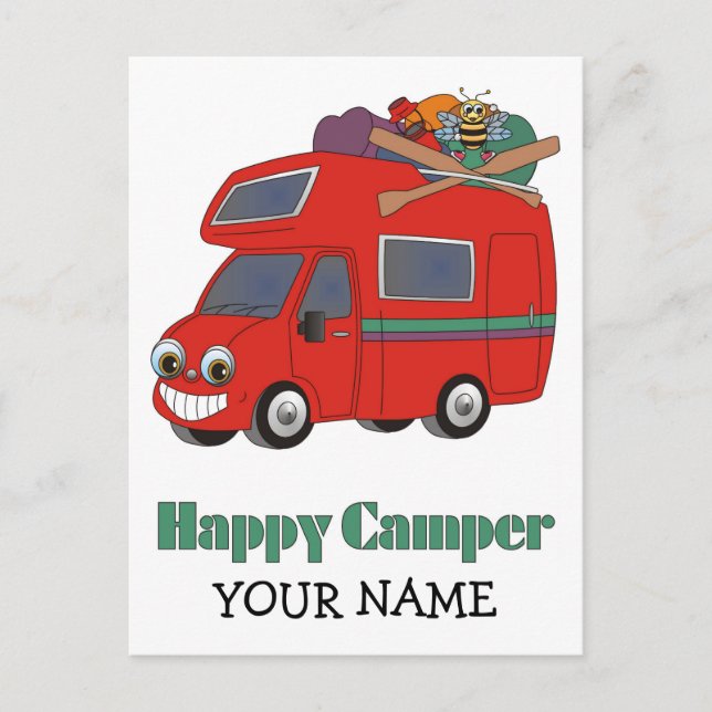 Happy Camper Postcard (Front)