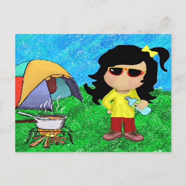 Happy Camper Postcard (Front)