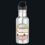 Happy Camper Rainbow RV Sunset Motorhome RVing 532 Ml Water Bottle<br><div class="desc">Hey Happy Campers! 
 Hit the road with this sweet water bottle with a vintage retro camper. Customise it by adding your own text. Check my shop for more!</div>