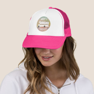 Happy Camper Rainbow Vintage Camper RV Trucker Hat
