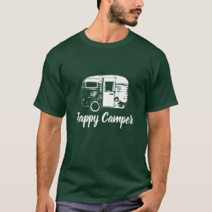 Happy Camper Retro Camping Trailer Camping Fun T-Shirt