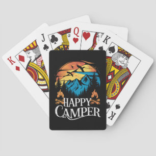 Happy Camper Retro Vintage Matching Camping Crew  Playing Cards