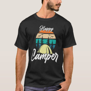 Happy Camper Retro Vintage Matching Camping Crew T-Shirt