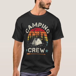 Happy Camper Retro Vintage  Matching Camping Crew  T-Shirt