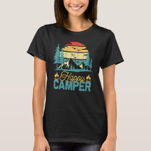 Happy Camper Retro Vintage  Matching Camping Crew  T-Shirt