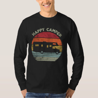 Happy Camper RV Camping Distressed Retro Vintage T-Shirt