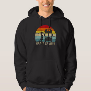 Happy Camper Rv Camping Men Women Retro Sun 70s 80 Hoodie
