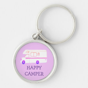 HAPPY CAMPER RV Motorhome Camping CUSTOM Key Ring