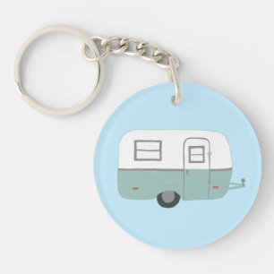 HAPPY CAMPER RV Trailer Camping CUSTOM Key Ring