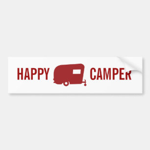 Happy Camper - RV - Travel Trailer Humour Bumper Sticker