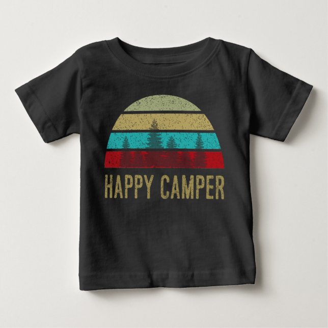 Happy Camper Shirt Retro Distressed (Front)