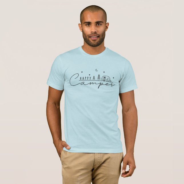 Happy Camper Silhouette T-Shirt (Front Full)
