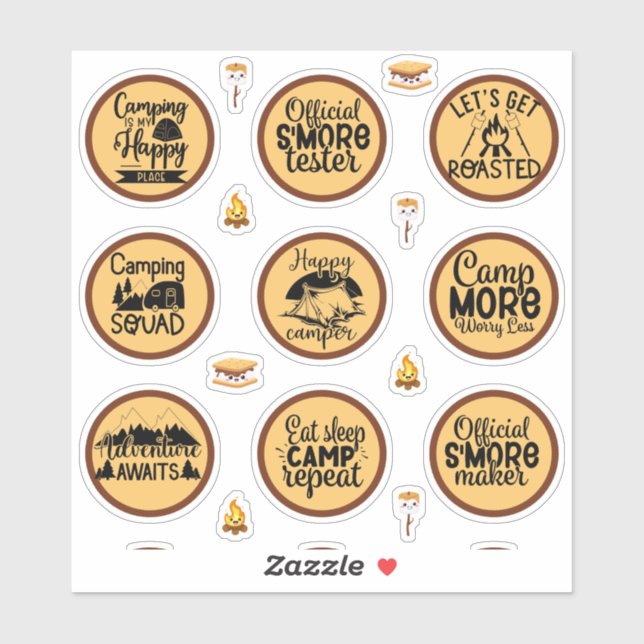 Happy Camper Smore Tester (Sheet)