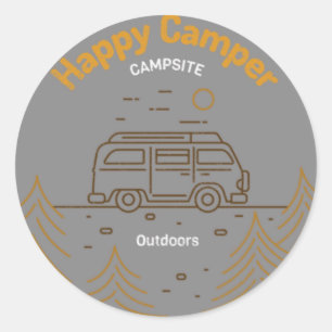 Happy Camper Stickers