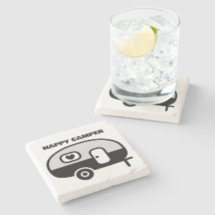 Happy Camper stone coaster