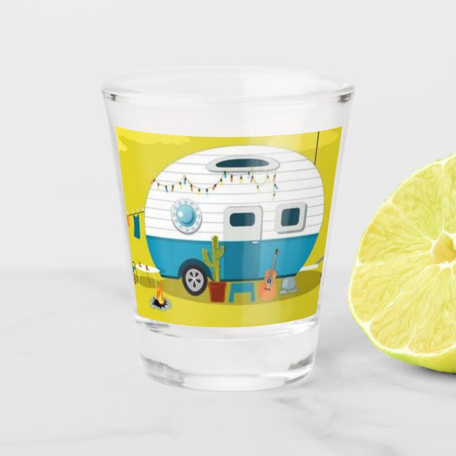 ***HAPPY CAMPER STYLE*** SHOT GLASS (Front)