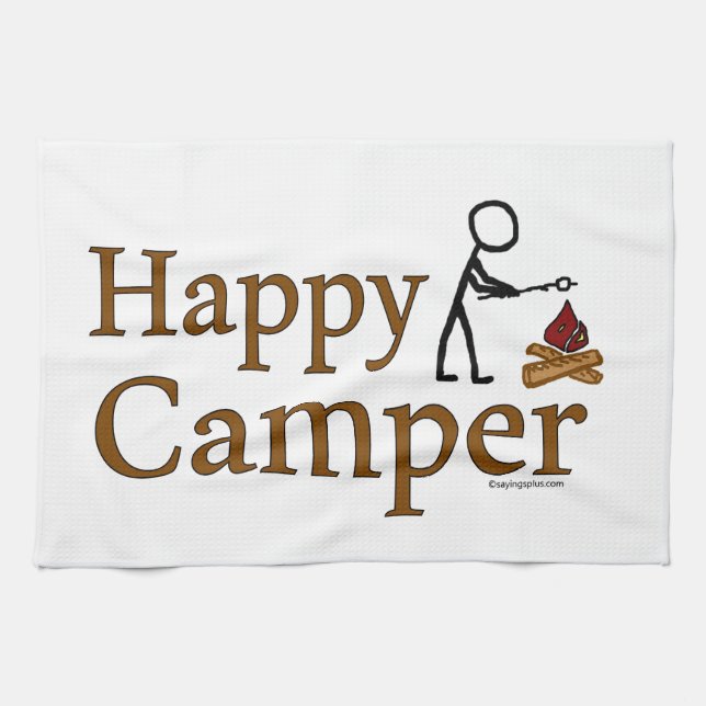 Happy Camper Tea Towel (Horizontal)