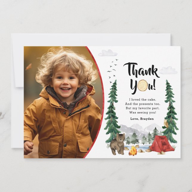 Happy Camper Thank You Card (Front)
