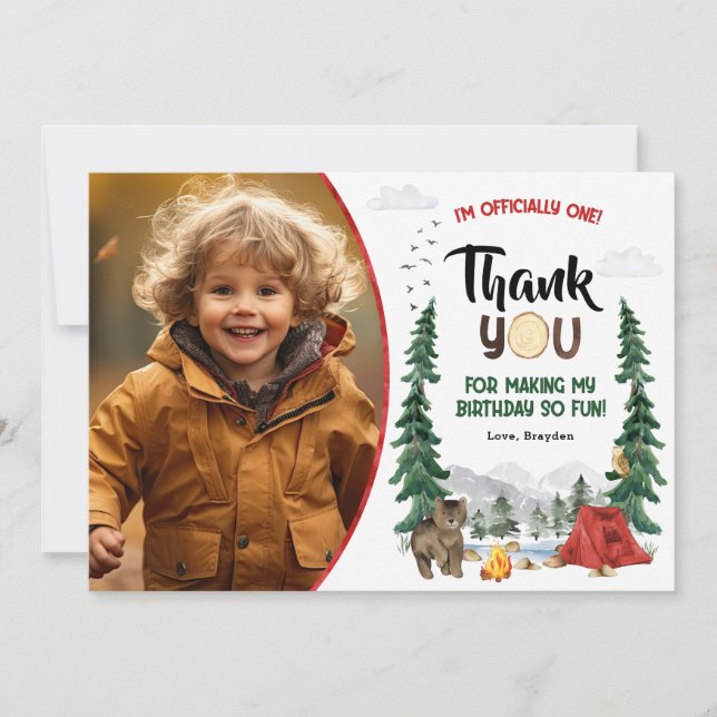 Happy Camper Thank You Card (Front)