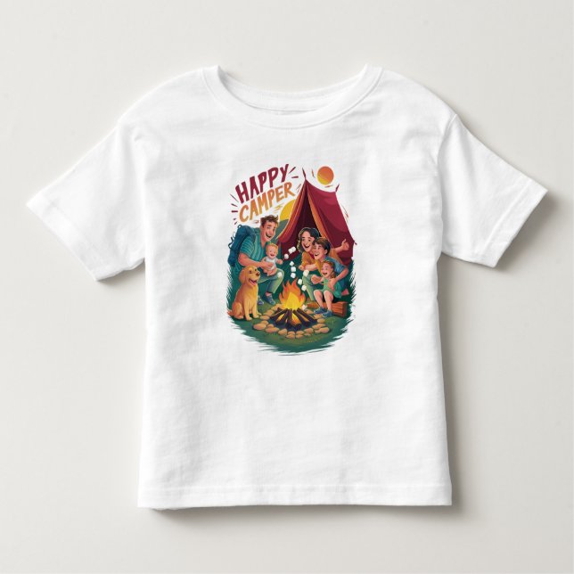 Happy Camper Toddler T-shirt (7) (Front)