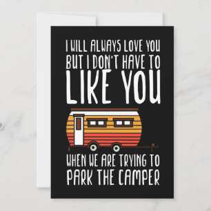 Happy Camper Trailer Camping Couple Holiday Card