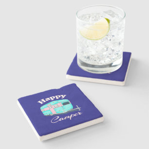 Happy Camper Trailer Camping Stone Coaster