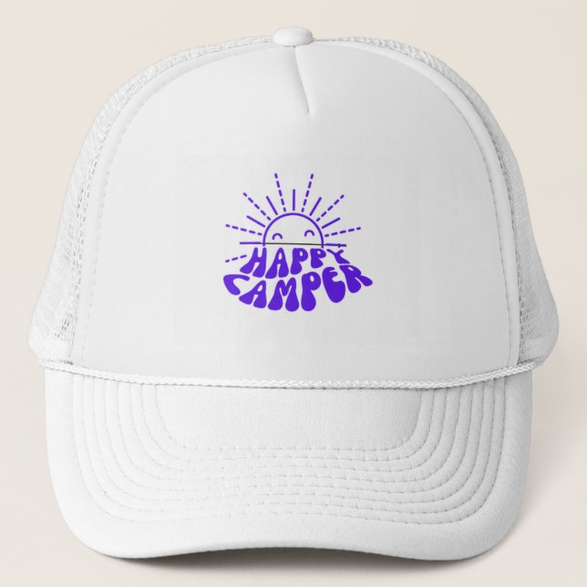 Happy Camper  Trucker Hat (Front)