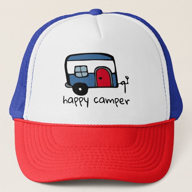Happy Camper Trucker Hat (Front)