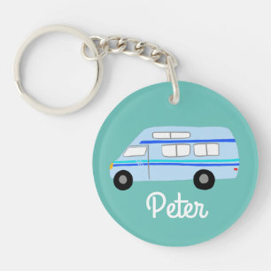 HAPPY CAMPER Van RV Motorhome Campervan CUSTOM  Key Ring