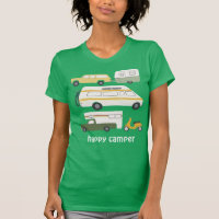 HAPPY CAMPER Vintage camping trailer RV CUSTOM