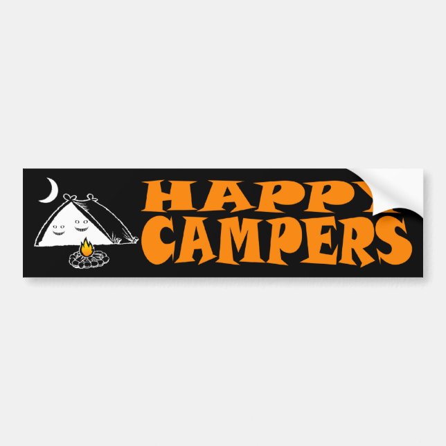 Happy Campers Bumper Sticker (Front)