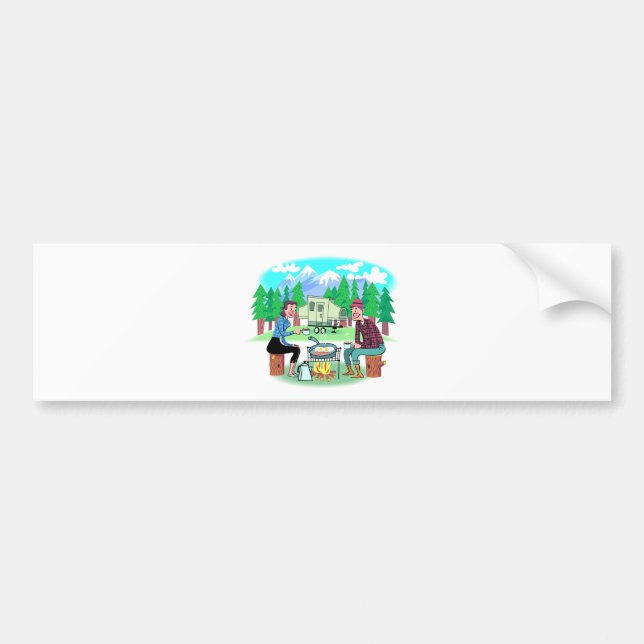 Happy Campers Bumper Sticker (Front)