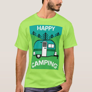 Happy Campers Caravaner Camper Throw Pillow Mu T-Shirt