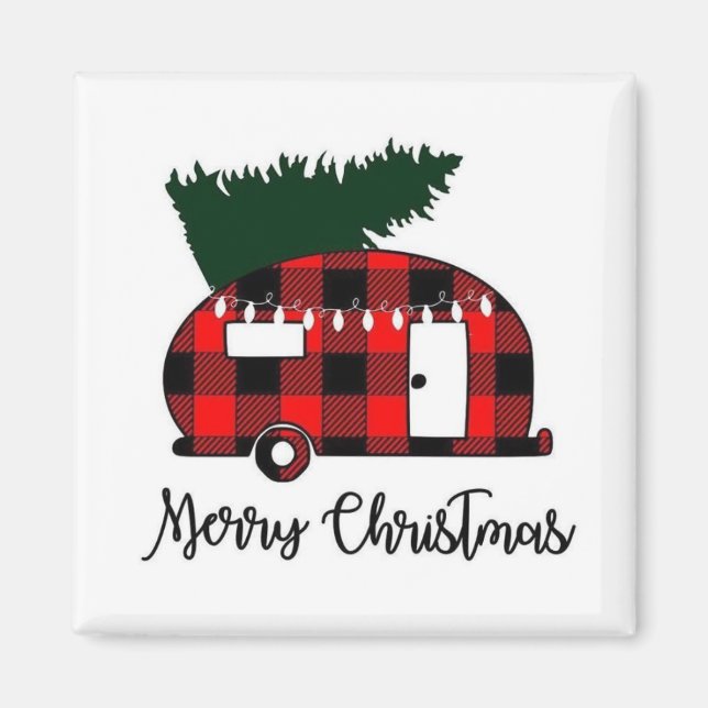 ***HAPPY CAMPER'S***  CHRISTMAS MAGNET (Front)