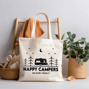 Happy Campers family Name Adventure Camp Life Tote Bag