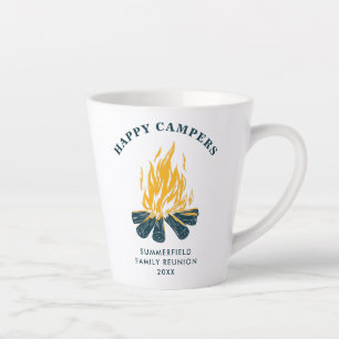 Happy Campers Family Reunion Custom Latte Mug