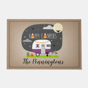 Happy Campers Halloween Camper RV Doormat