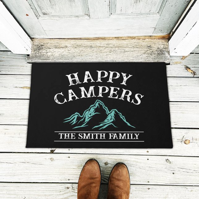 Happy Campers Mountain Adventure Camping Family Doormat (Creator Uploaded)