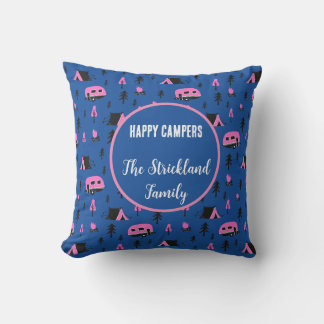 Happy Campers Personalised RV and Camping Cushion