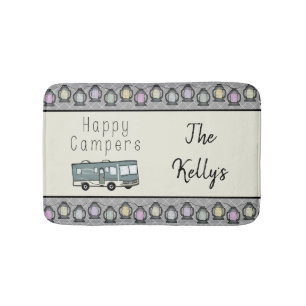 Happy Campers Personalised RV Bath Mat
