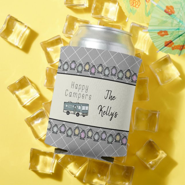 Happy Campers Personalised RV Can Cooler (In Situ Summer)