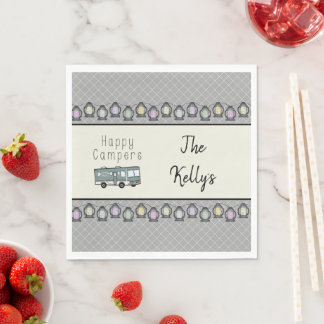 Happy Campers Personalised RV Napkin