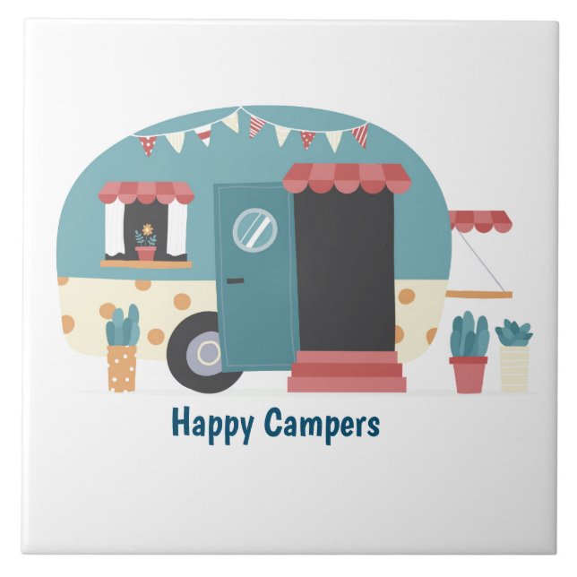Happy Campers Trailer Tile (Front)