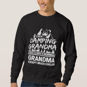 Happy Camping Grandma Outdoors Camper Quote Mounta Sweatshirt