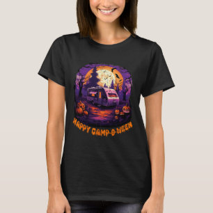 Happy CampOWeen Camping Halloween Costume Pumpkin T-Shirt
